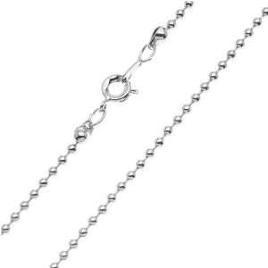  Gun Metal Plated 2mm Ball Chain Necklace With Clasp   16 