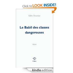 Le Babil des classes dangereuses (POESIES THEATRE) (French Edition 