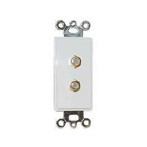  Wall Plate Insert   2 Gold F 81 Connectors  75 1004 