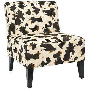 Cow Animal Print Accent Armless Chair new  