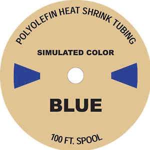 100 FT. BLUE 1/4 Polyolefin 2:1 Heat Shrink Tubing  