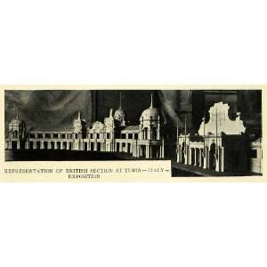  1911 Print Architectural Model Turin Italy Exposition 