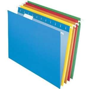  Quill Brand Colored Hanging File Folders Letter Size, Assorted Co 