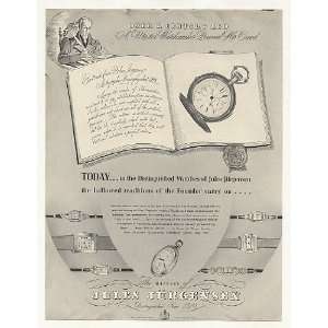  1937 Jules Jurgensen Pocket Watch Founder Creed Print Ad 