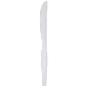 Dixie KH207 Heavy Weight Polystyrene Knife, 7.5 Length, White (10 