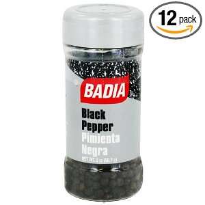 Badia   Whole Black Pepper   2 oz. Grocery & Gourmet Food