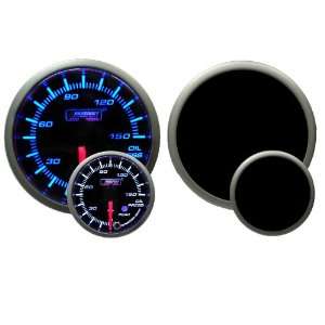Oil Pressure Gauge with Peak and Warning Electrical Blue/white Premium 