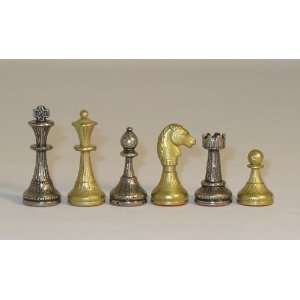    Staunton Metal Chess Pieces with 2 Inch King 