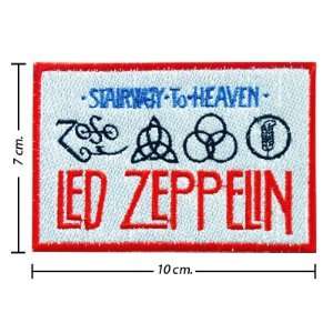 Led Zeppelin Patch Music Band Logo 4 Embroidered Iron on Patches Free 