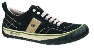 CAT Footwear Caterpillar Mens NEDER Black Canvas Sneakers Shoes 