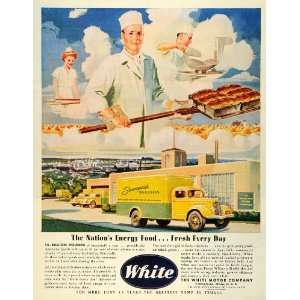  1945 Ad White Motor Co Cleveland Sunnyside Bakeries Trucks 