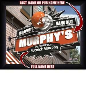 Cleveland Browns Personalized Sports Pub Print:  Home 
