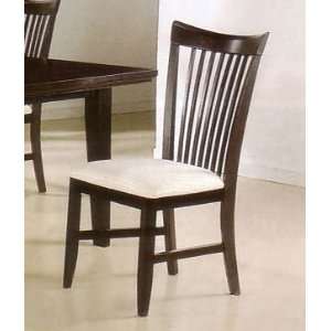  Set of Two Cappuccino Finish Wood Dining Chairs: Home 