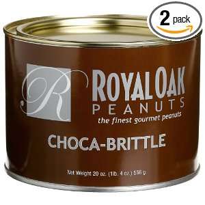   Gourmet Chocolate Covered Peanut Brittle, 20 Ounce Tins (Pack of 2