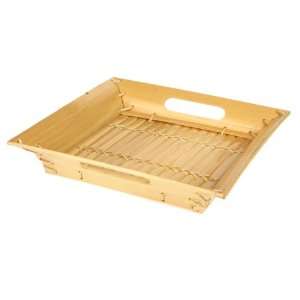 Bamboo and Lacquer Natural Tray Square Bamboozled  Fair Trade Gifts 