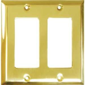   Lifetime Polished Brass Double GFI Switch Plates: Home Improvement