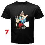 ASTERIX AND OBELIX CARTOON BLACK T SHIRT  