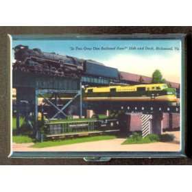  TRAIN RETRO TRIPLE BRIDGE ID CIGARETTE CASE WALLET 