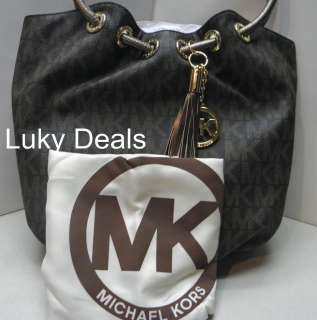 New MICHAEL KORS RING TOTE HANDBAG BAG PVC MK Logo LARGE  