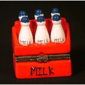  Milk Bottle Jug Milkman Hinged Trinket Box phb NEW