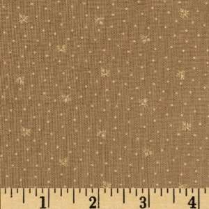  44 Wide Blossom Lane Dots Brown Fabric By The Yard: Arts 