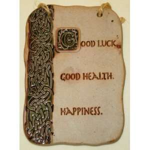   Day Good Luck. Good Health. Happiness Irish Plaque: Home & Kitchen