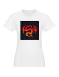 Artsmith, Inc. Jr. Jersey T Shirt Tribal Fire Dragon