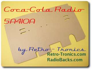 Reproduction Radio Back: Coca Cola Cooler 5A410A  