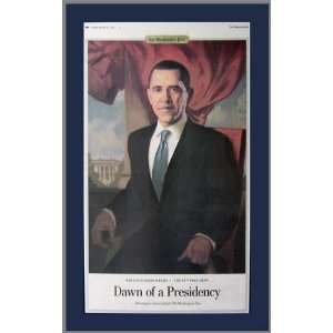  Barack Obama   Wa Post   44th President Portrait   Wood 