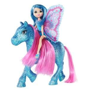  Barbie A Fairy Secret Fairy and Pony   Blue: Toys & Games