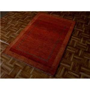  35 x 411 Red Persian Hand Knotted Wool Shiraz Gabbeh Rug 