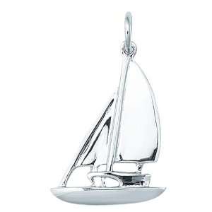  Sterling Silver Sail Boat Charm Arts, Crafts & Sewing