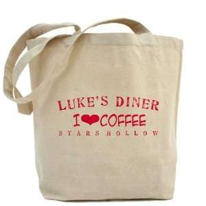  I Heart Coffee   Lukes Diner Humor Tote Bag by  