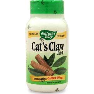  Natures Way Cats Claw Bark, 485mg 100 Capsules: Health 