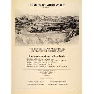 1966 Ad Gramps Orlando Wine Barossa Valley Australia   Original Print 