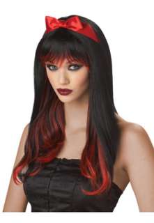 Enchanted Tresses Halloween Costume Wig (Red/Black)  
