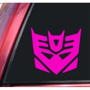 Transformers Decepticon Vinyl Decal Sticker   Hot Pink