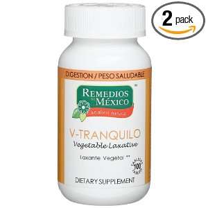 Remedios De Mexico V Tranquilo (Vegetable Laxative), 100 Count Tablets 