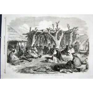  Bechuana Krall South Africa Vaal River Old Print 1867 