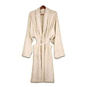  Organic Cotton Terry Bathrobe Size Small, Color Ecru 