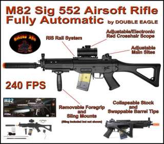 Double Eagle M82 / SIG 552 Fully Automatic Airsoft Rifle