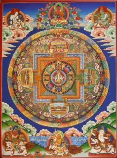 121. Avalokiteshvara Mandala Thangka Painting, 27 H  