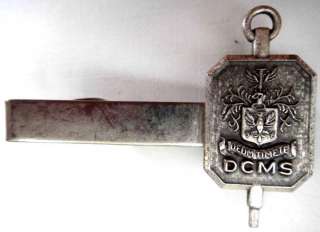 vintage DCMS DEUM TIMETE TIE CLIP sterling silver  