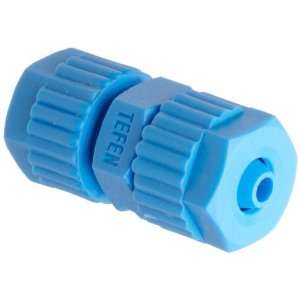 Polypropylene Compression Tube Fitting, Union, Blue, 12 mm x 8 mm Tube 
