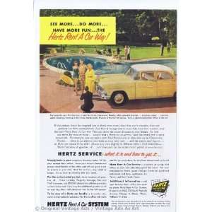   Car Yellow 4dr Sedan Fort Harrison Pool Vintage Ad 