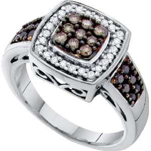   and White Diamonds, Totaling 0.50 ctw, G H Color, I2 Clarity   Size 7