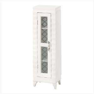 CD MEDIA TOWER CABINET STAND STORAGE COTTAGE IVORY  