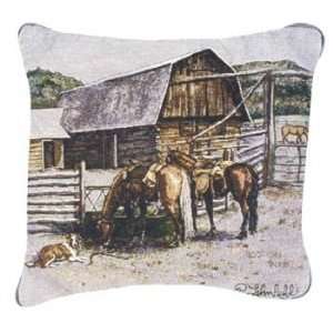  TAPESTRY PILLOW SIMPLY HOME WESTERN RANCH LIFE