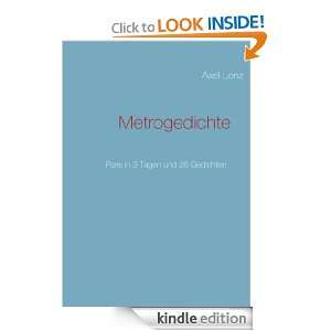 Metrogedichte (German Edition) Axel Lenz  Kindle Store
