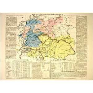  Historisch  Genealogische Tafel von Deutschland und der 